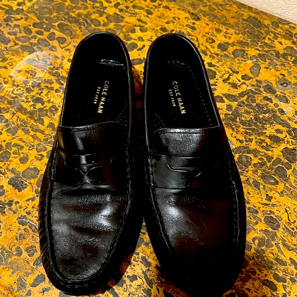 Black Cole Haan driver shoes